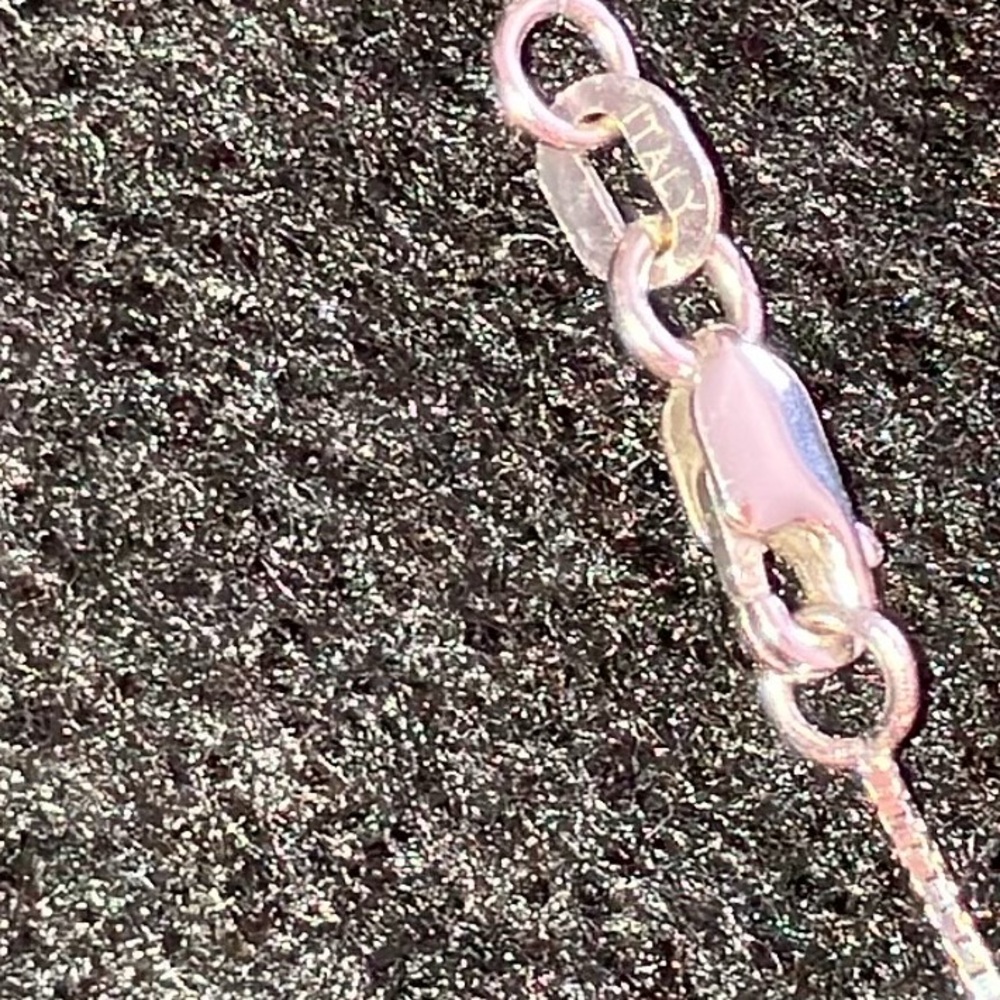 10k Italian White Gold Box Link Chain